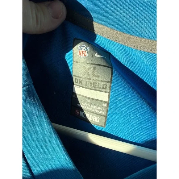 Detroit Lions Jersey Nike NFL On Field Mens XL Blue T.J. Hockinson Football - Picture 4 of 7